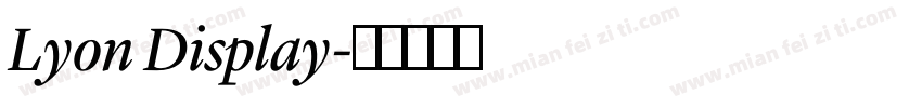 Lyon Display字体转换
